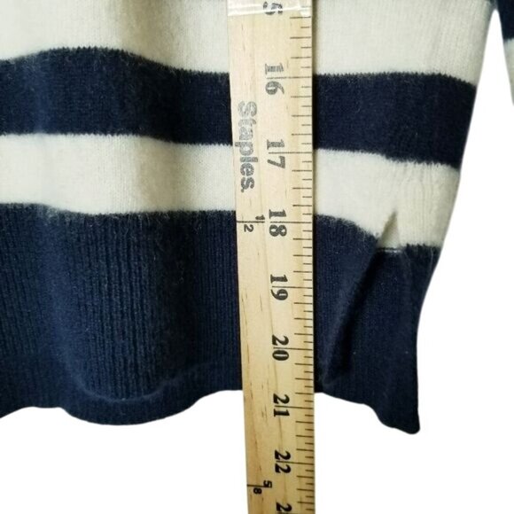 Rag & Bone Womens Striped 100% Cashmere Sweater XS Navy & White Nautical Basics‎ - Picture 7 of 10